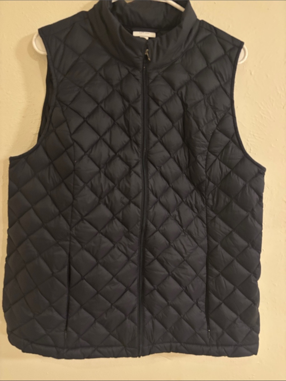 Quilted Sleeveless Vest - Navy